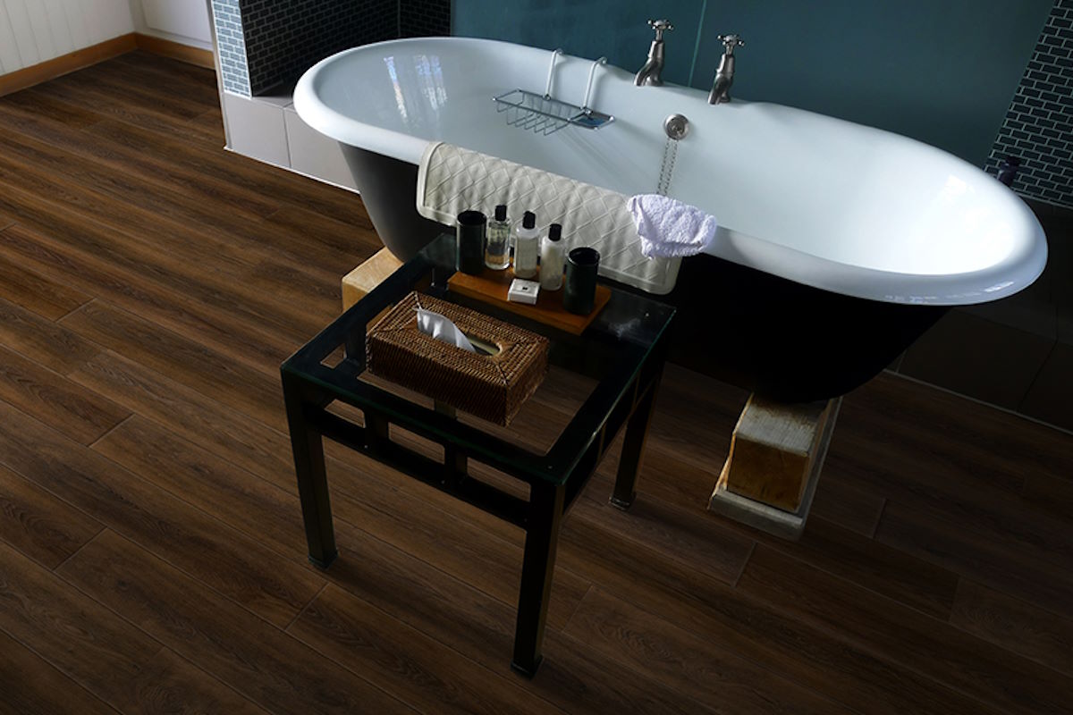 Wide-plank European Oak style flooring in a modern room